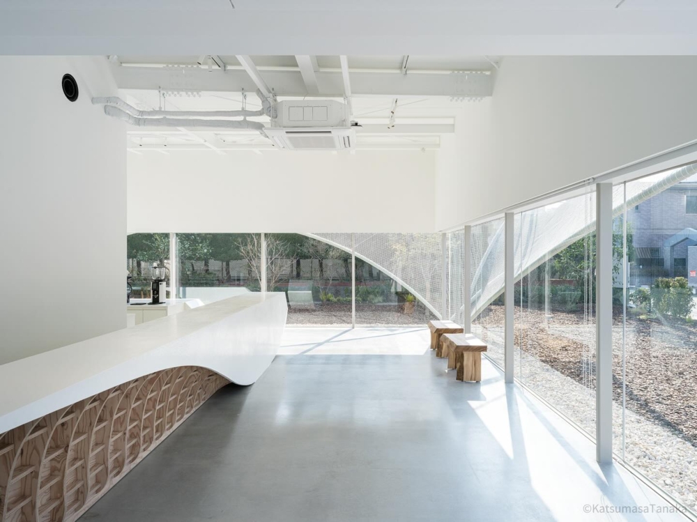 打造一座漂浮在中心的拋光石膏櫃檯