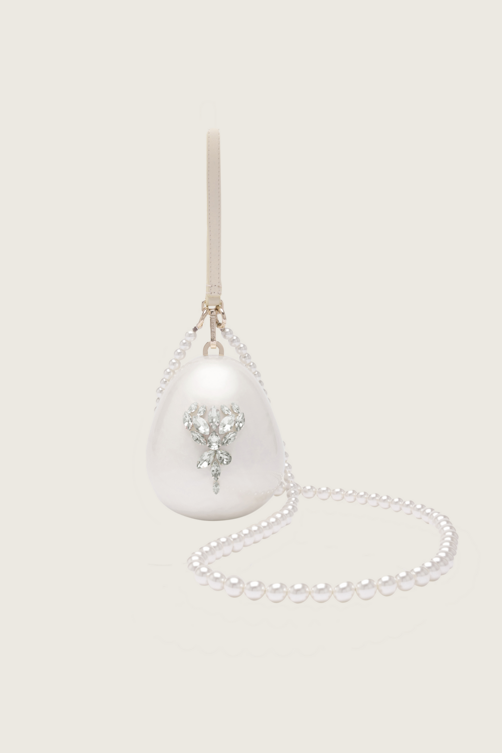 Simone Rocha花朵迷你珍珠蛋袋Embellished Flower Micro Pearl Egg Bag