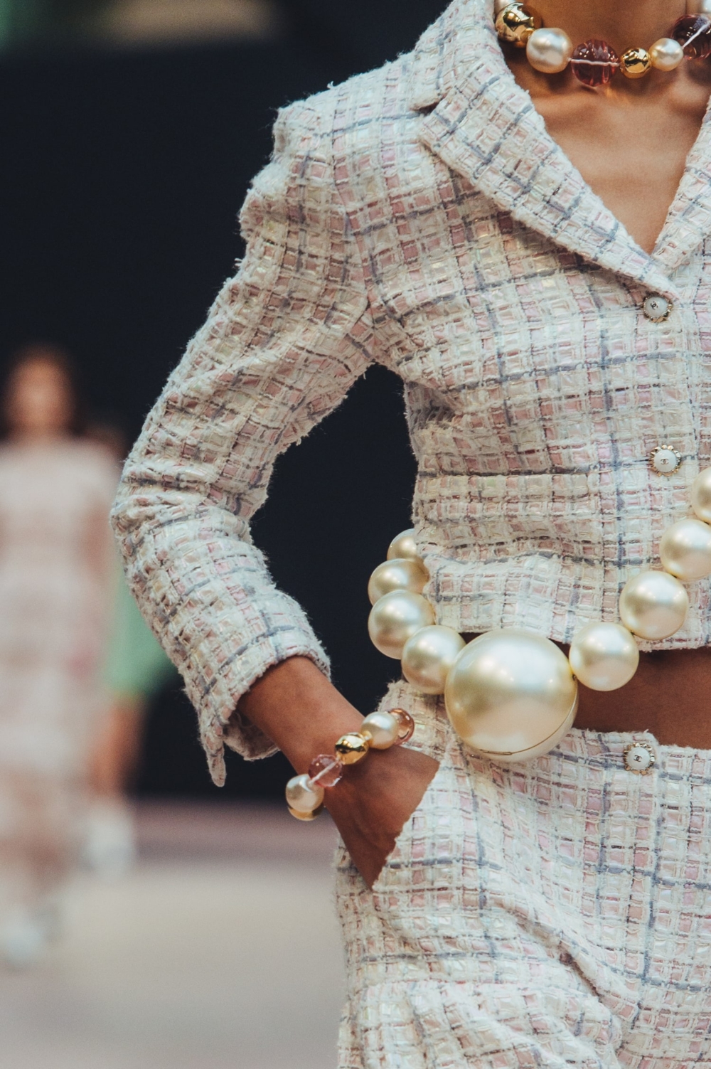 串珠珍珠斜背袋