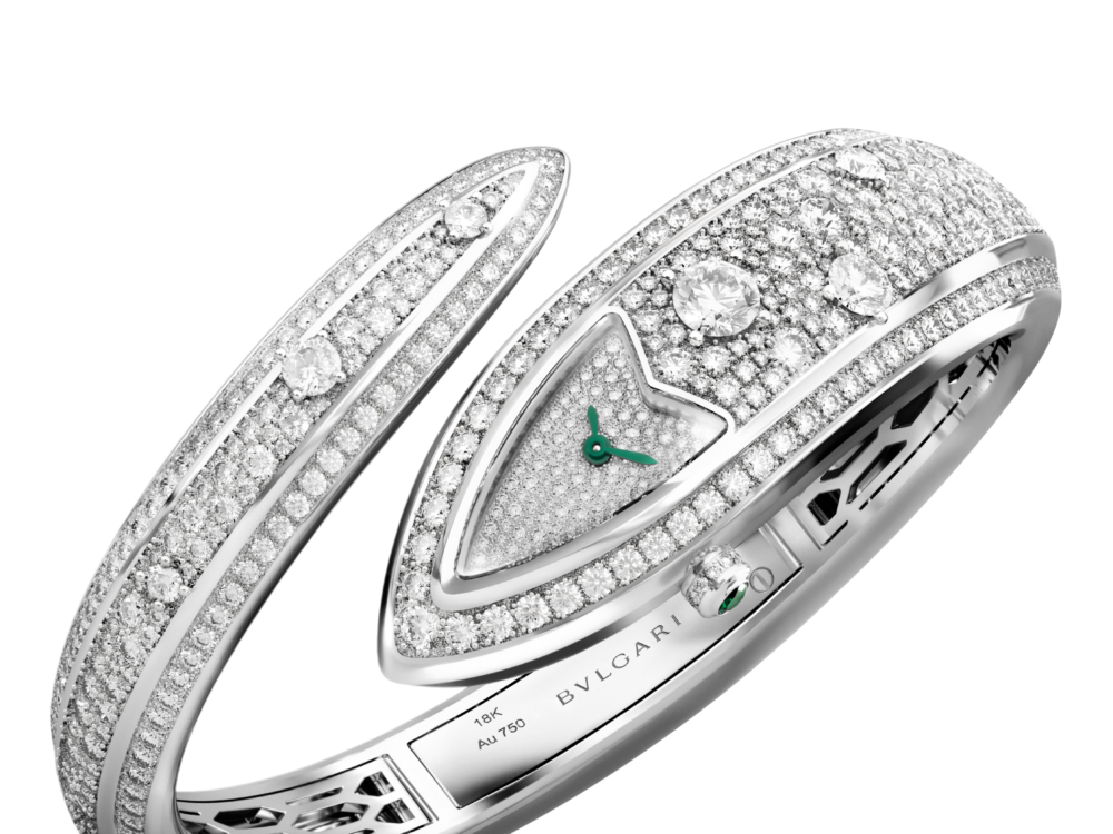 BVLGARI Serpenti Aeterna 白 K 金鑲鑽腕錶 