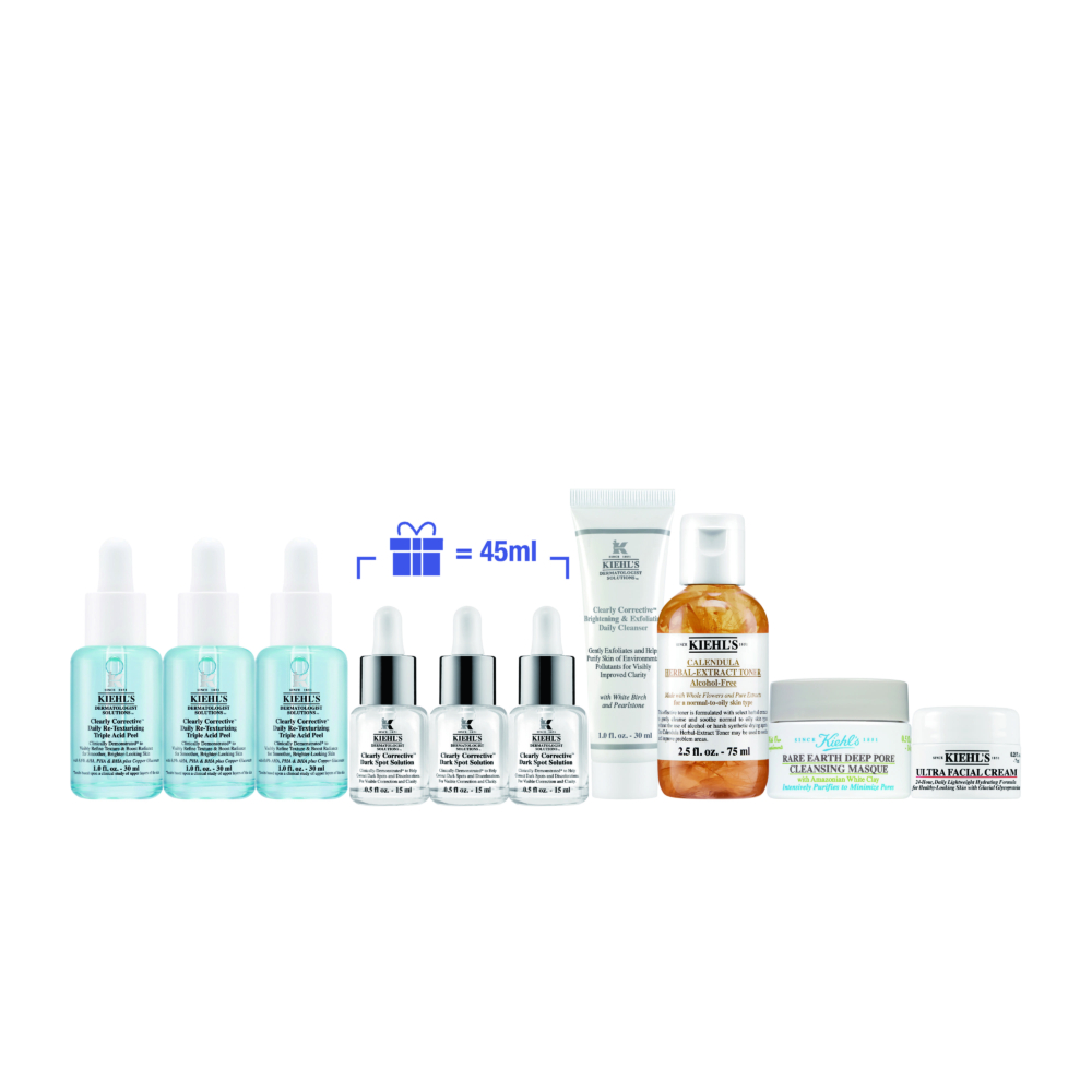 Kiehl's醫學三酸煥膚精華 30ml (3 件) 套裝