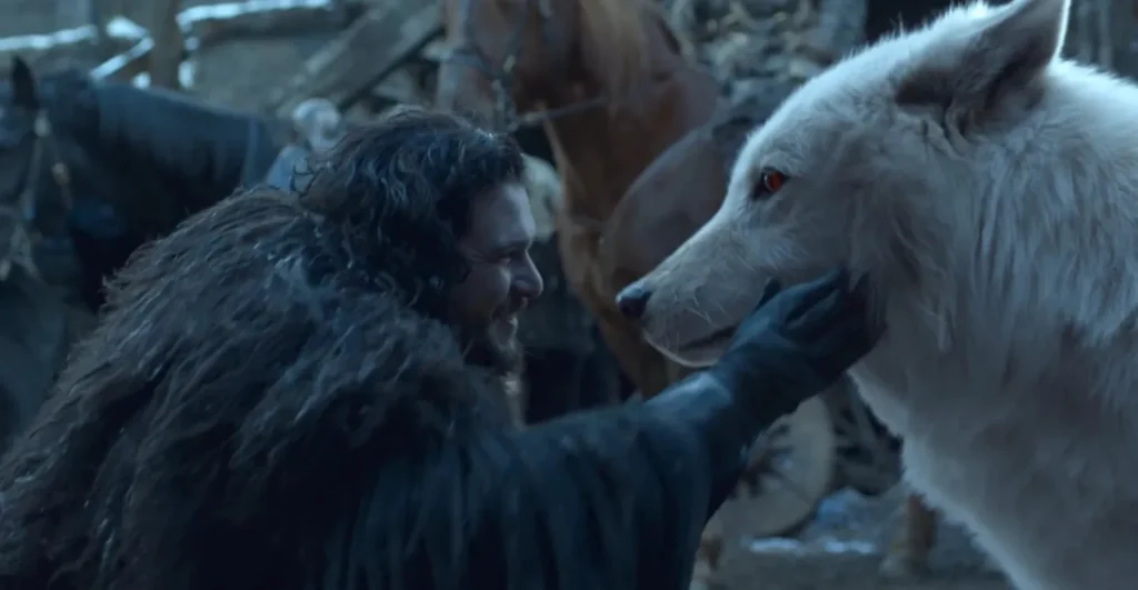 恐狼就是冰原狼的原型，被塑造成House Stark的象徵