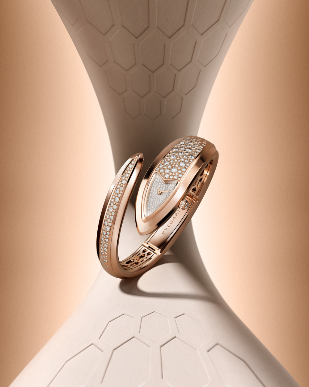 BVLGARI Serpenti Aeterna 玫瑰金鑲鑽腕錶