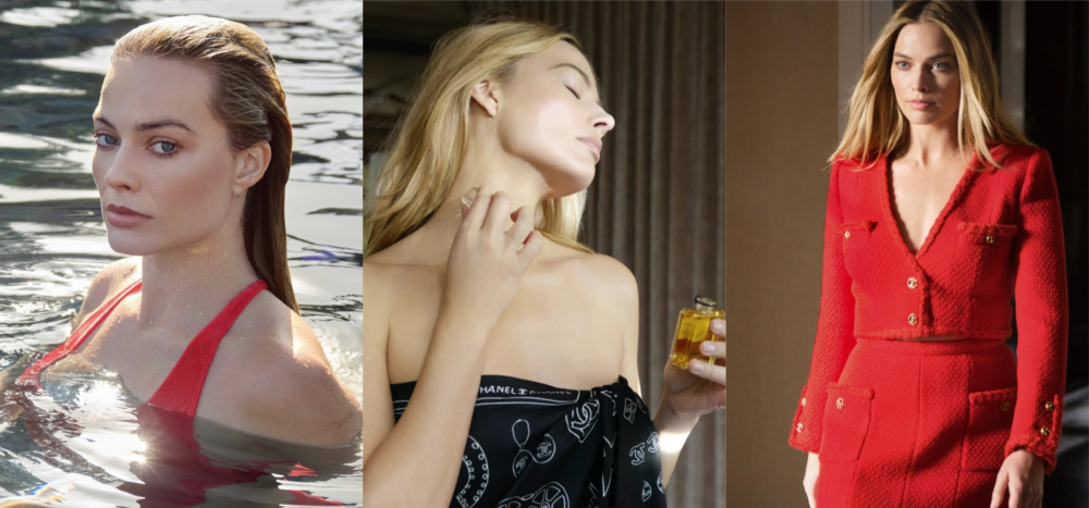 Margot Robbie的多面性與CHANEL N°5香水的多層次之美不謀而合。