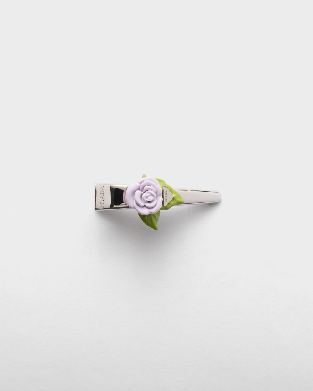 Enamelled metal hair clip