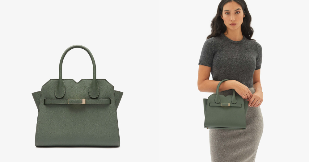 Valextra Milano綠色迷你手袋