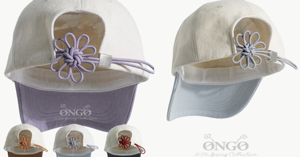 ONGO花花後束繩帽