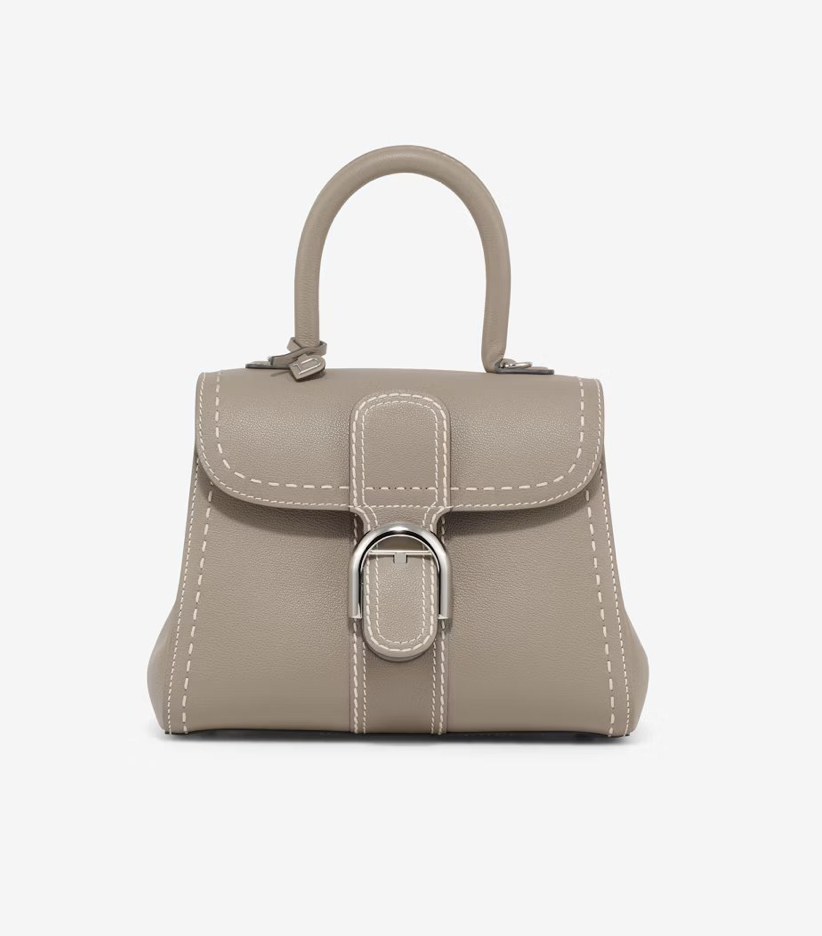 Delvaux Brillant PM Surpiqué 斑鳩灰
