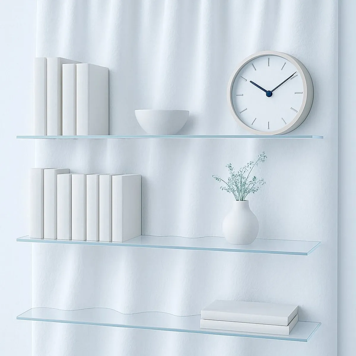 「像是窗簾的置物架」