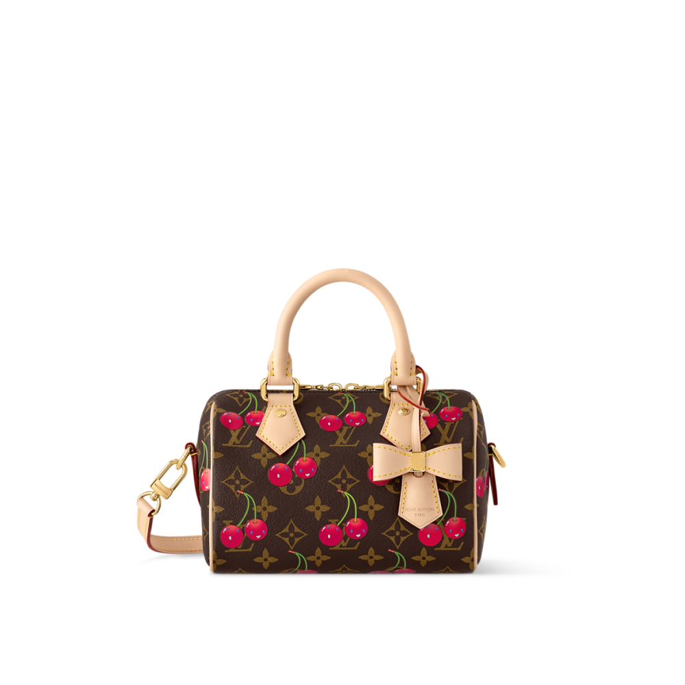 コラボ【Louis Vuitton x 村上隆】CherryBlossomCosmeticPouchPM 香甜笑臉櫻桃的手袋:Louis Vuitton×村上隆攜手合作!