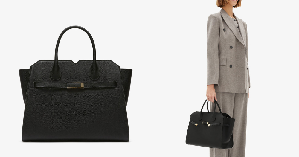 Valextra Milano黑色中號手袋