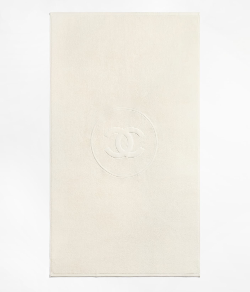 海灘組合米白色披巾。