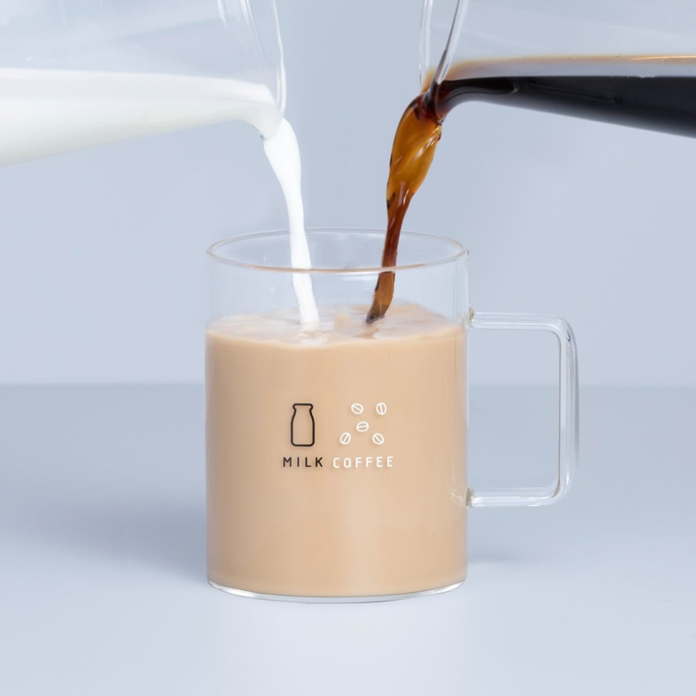 「咖啡牛奶玻璃杯」