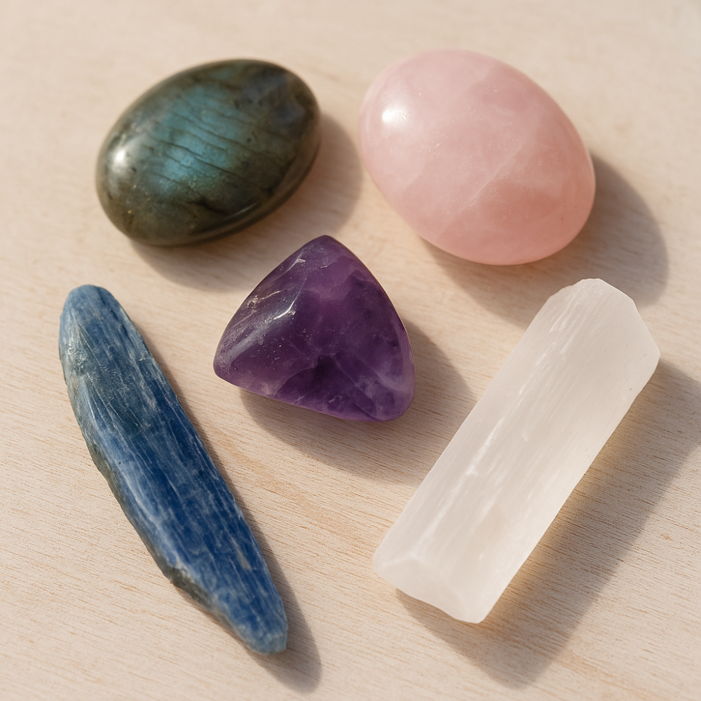 拉長石與其他水晶搭配，會帶來不同的倍增能量功效！
