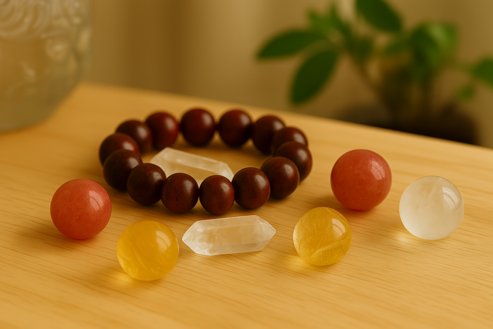 小葉紫檀搭配不同水晶,能為穿搭和能量場加乘!