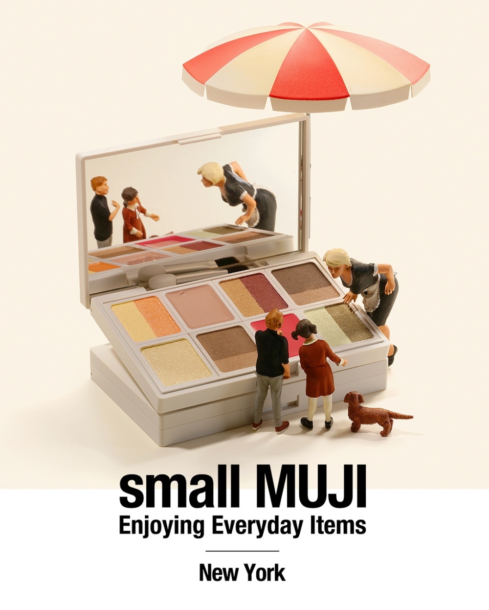 MUJI 的眼影收納盒搖身一變為海灘的冰淇淋攤販