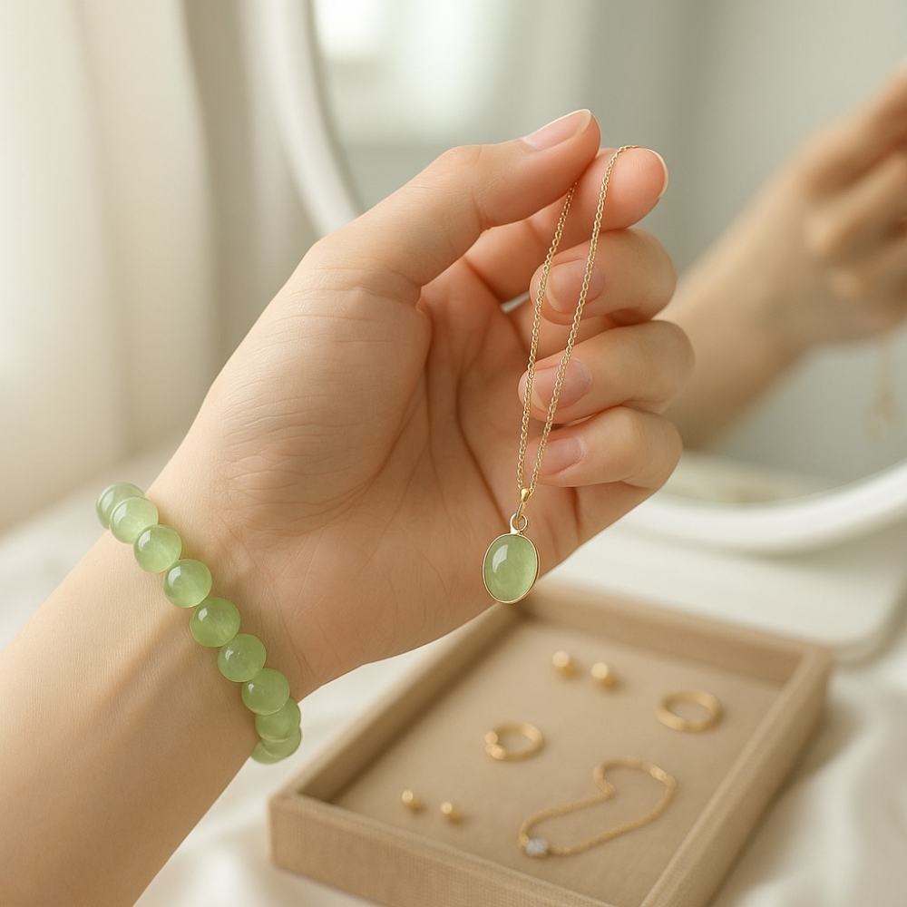 挑選葡萄石時,常會聽到「幾A級」或商家口中的頂級貨等等說法。