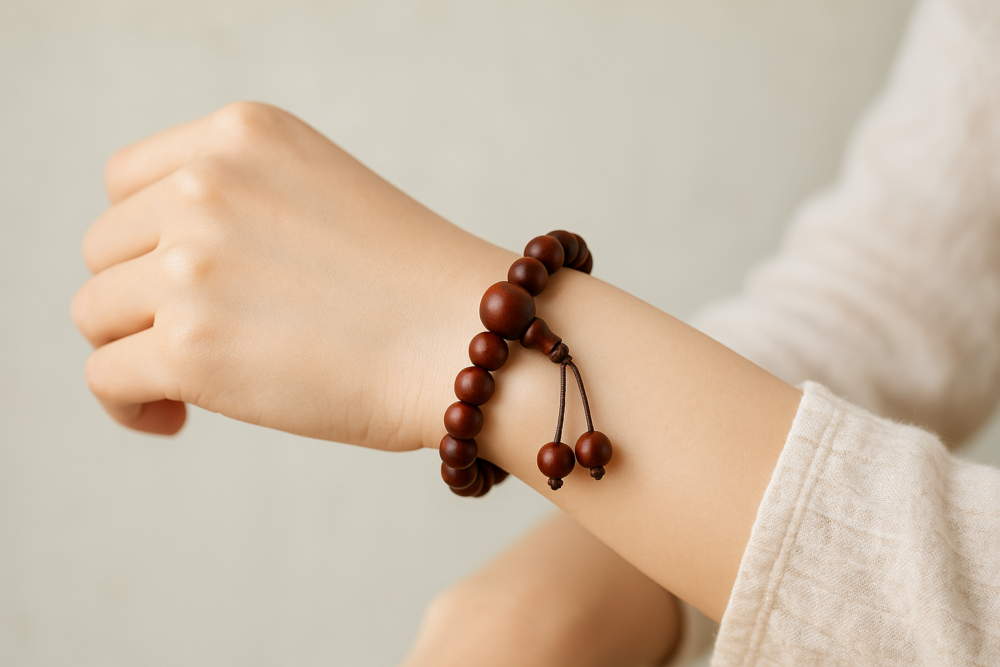 小葉紫檀兼具外觀和療癒特性,常被用作冥想和放鬆的隨身飾品,但是它並非人人適合佩戴。