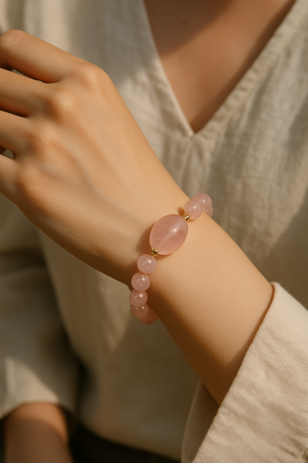 雖然粉晶能量溫和，但一般不建議在睡覺時佩戴，可能影響睡眠品質，尤其是對能量敏感的人。