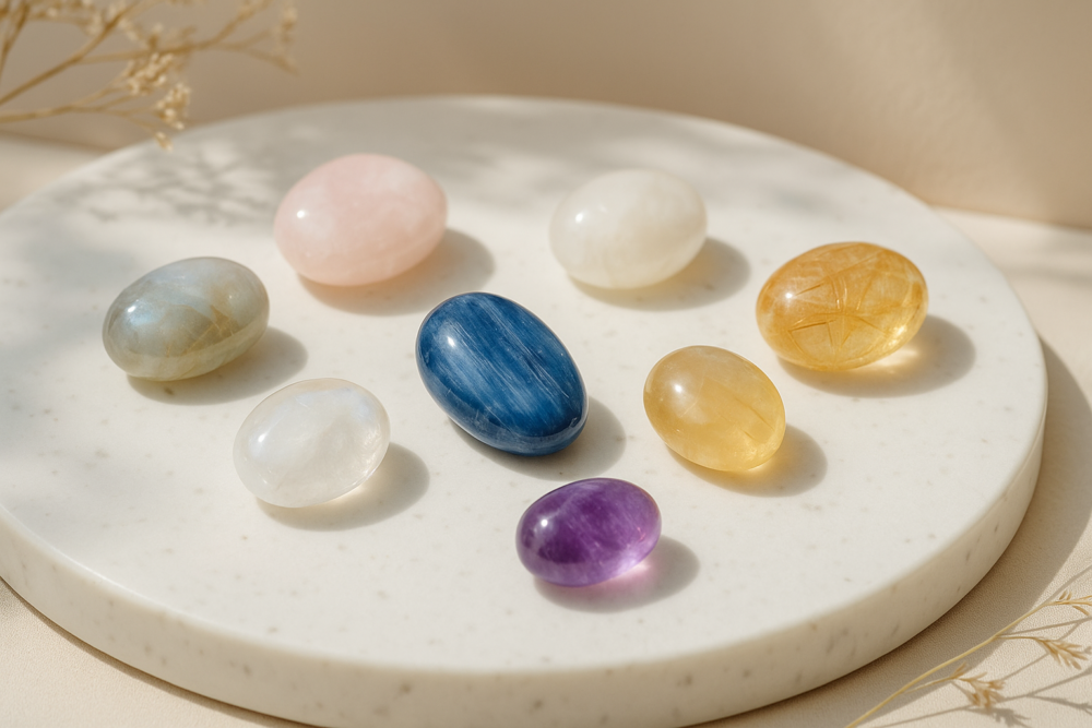 藍晶石能量穩定,和其他水晶搭配使用,可發揮更強的療癒和靈性效果!