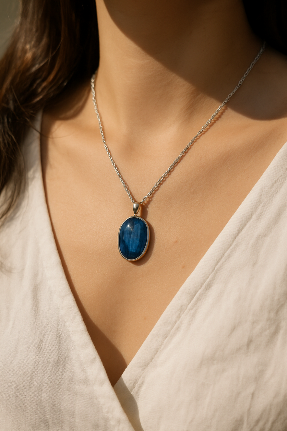 藍晶石的能量溫和穩定,適合多數人佩戴。