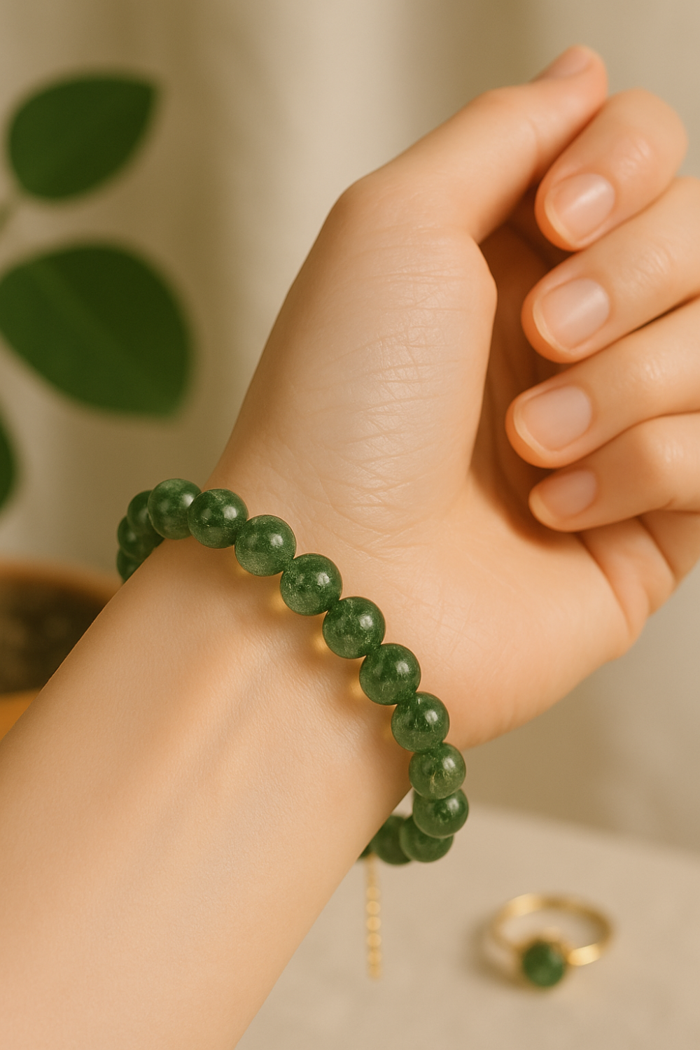 綠髮晶對應心輪,具穩定情緒和強化行動力的能量特質,特別適合白羊座、雙子座、天秤座佩戴。