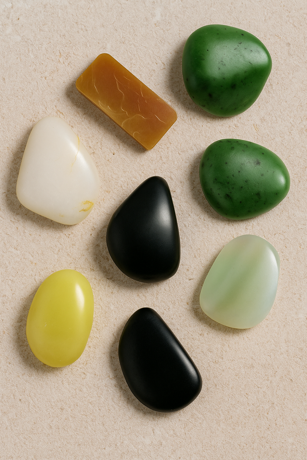 和田玉其實有多種分類，按照顏色和產地可分為白玉、青玉、碧玉、墨玉、黃玉等，各具特色。