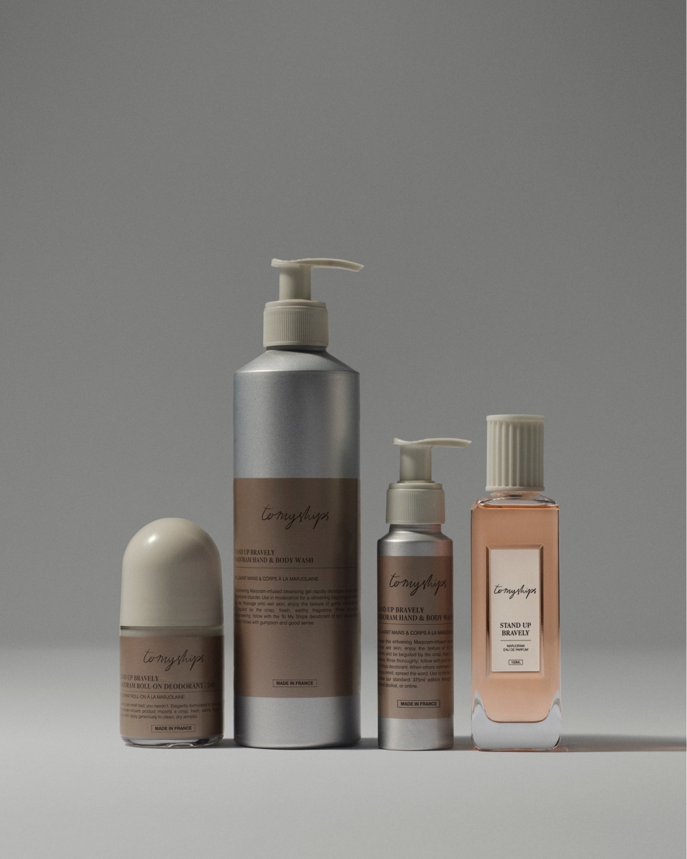 第二系列Stand Up Bravely，則運用甜羅勒（marjoram）、薰衣草與雪松