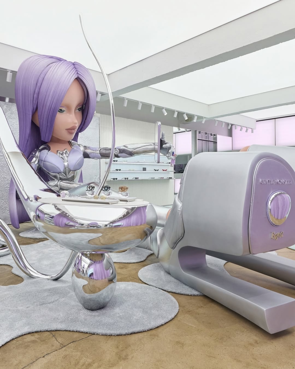 Gentle Monster鏡框設計本來就很有戲劇性，戴上去彷彿自帶氣場