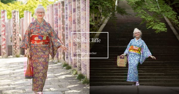 本來來日本學空手道，結果變和服專家！英國和服婆婆Sheila Cliffe每日一身繽紛和服成為東京紅成文化風景