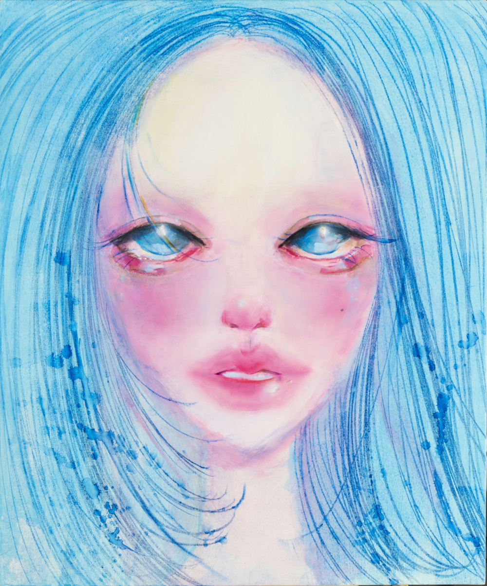 筆下角色甜美中帶著危險，看似柔和卻隱藏鋒利，每幅作品都是一場視覺設局