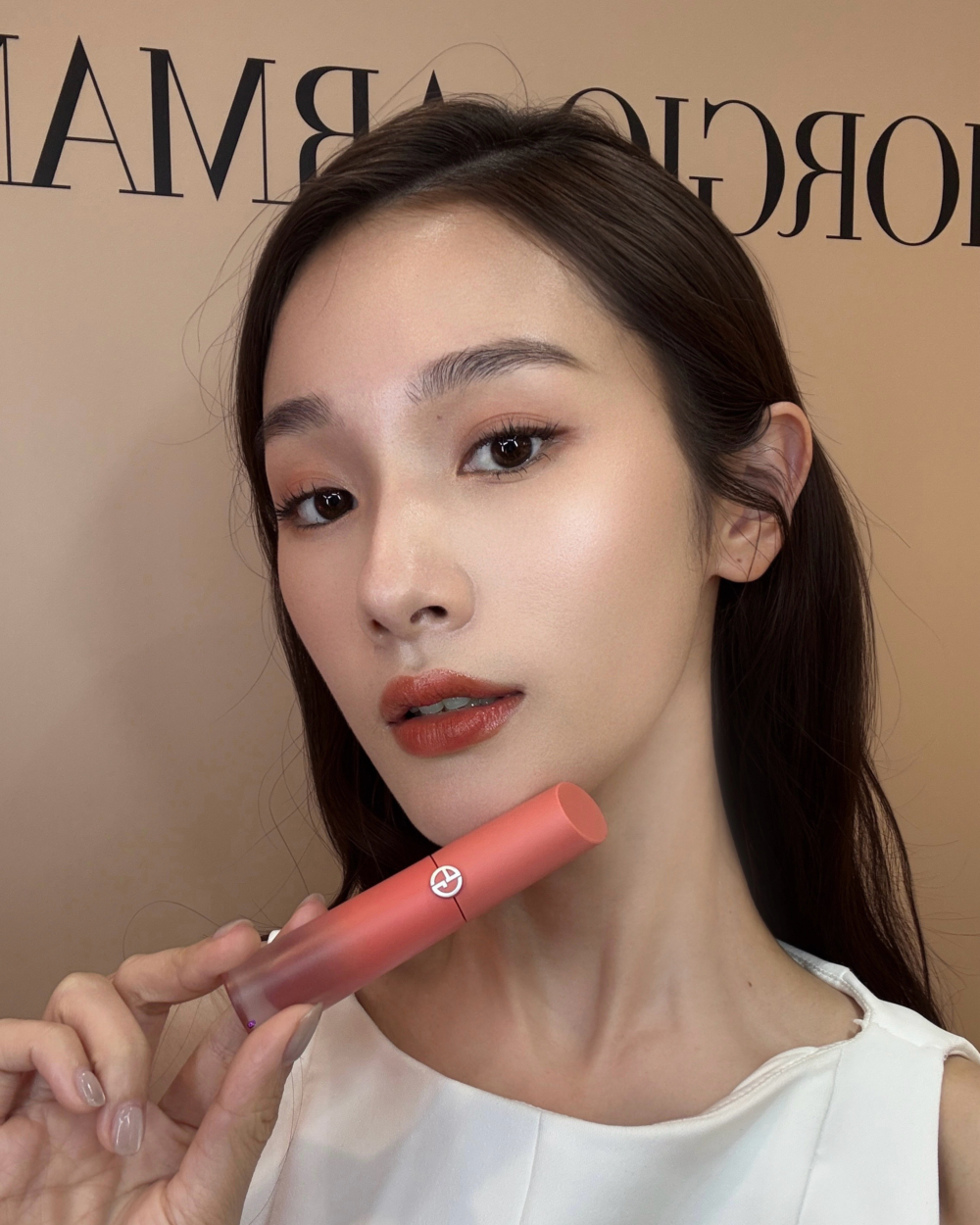 Armani 奢華絲緞訂製水唇釉 #20 朝霞暖棕