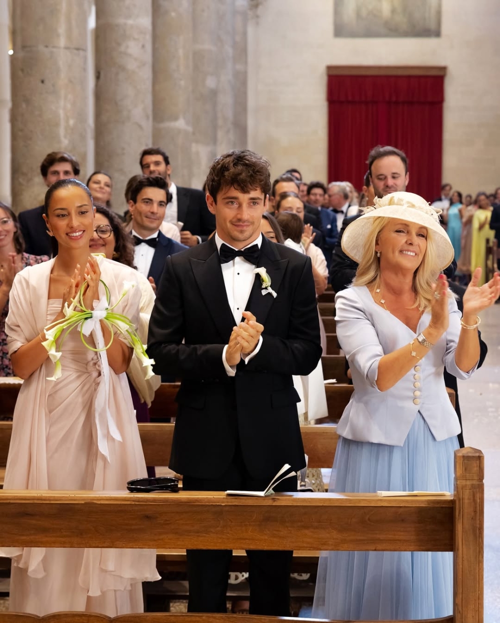 F1明星車手Charles Leclerc親自出席婚禮。