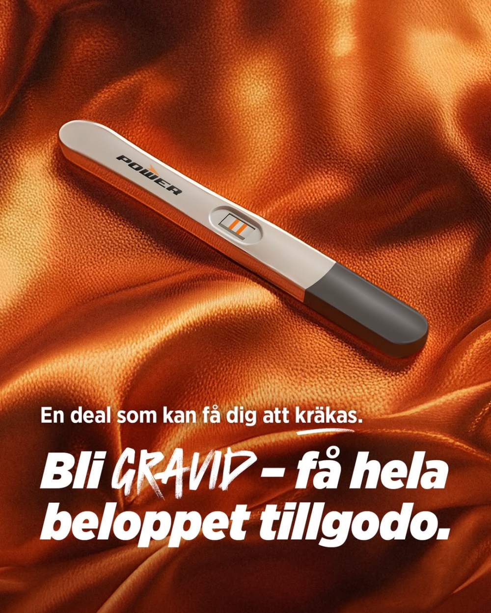 只要在店裡買電器,然後在30天內懷孕,就可以申請退回購買金額。