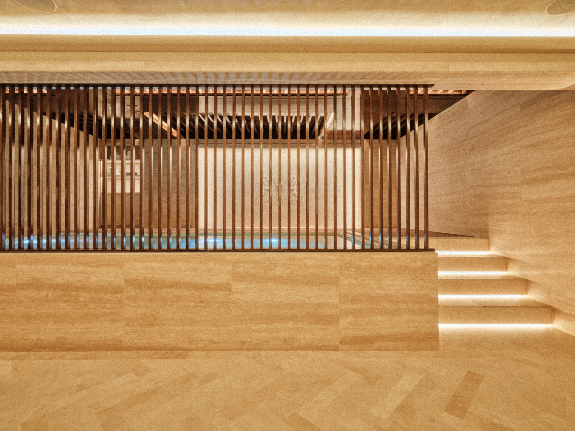 與 Giorgio Armani 合作的水療區是亮點之一