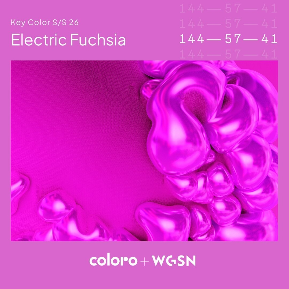 2026春夏主打色：Electric Fuchsia（電光紫紅）
