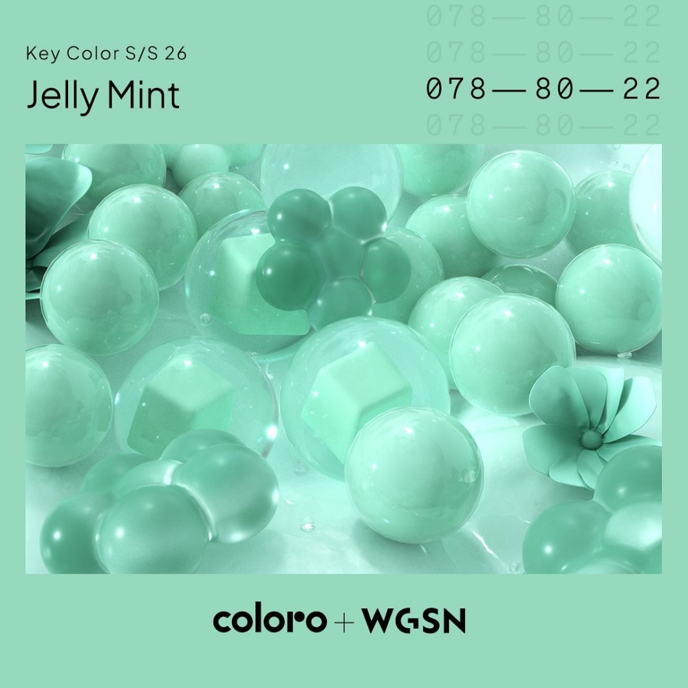 2026春夏主打色：Jelly Mint（薄荷果醬）