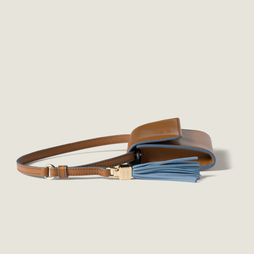 Miu Miu 皮革銀包配肩帶