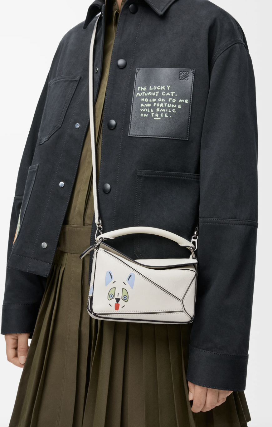 LOEWE Futurist Cat mini Puzzle bag in classic calfskin