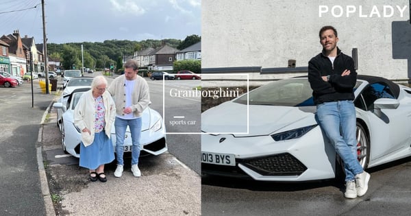 英國男子推出「Granborghini」計畫，邀長者坐上跑車兜風成為孤獨解方，把悲傷變成陪伴找回被期待的人生