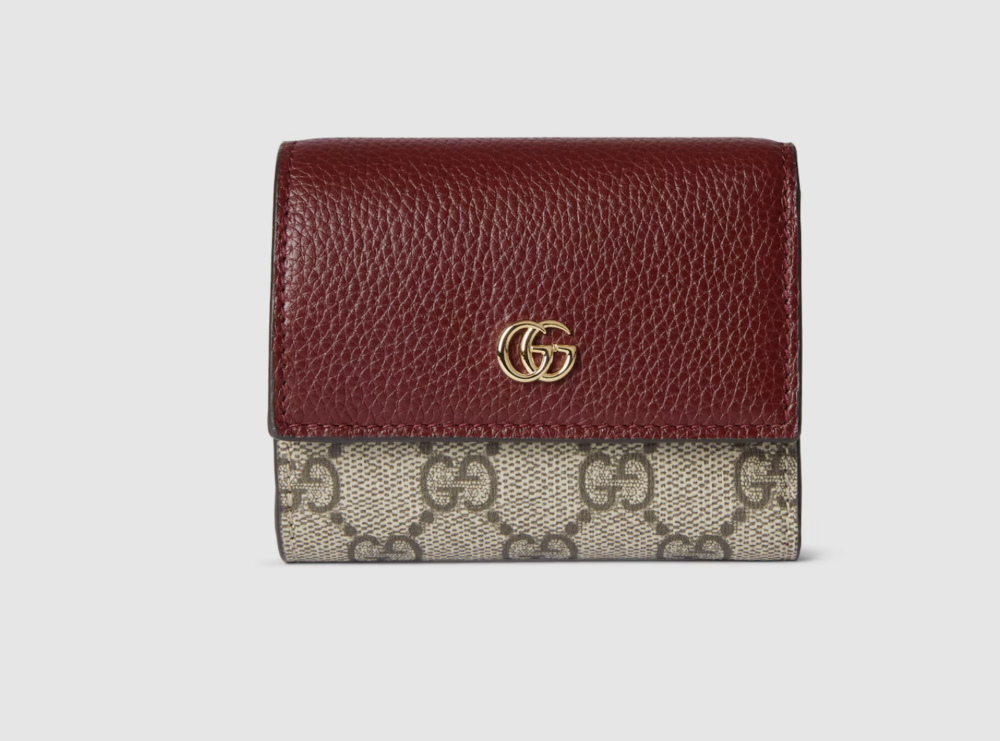 Gucci Bi-color GG Marmont mini wallet銀包