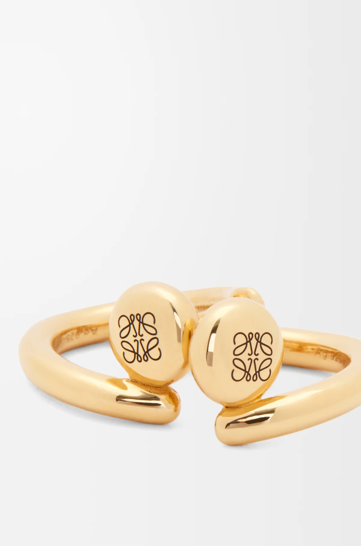 LOEWE Anagram Pebble mini hoop earrings in sterling silver耳環