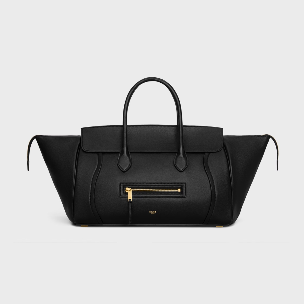 CELINE NEW LUGGAGE柔軟亮澤羊皮革中號手袋