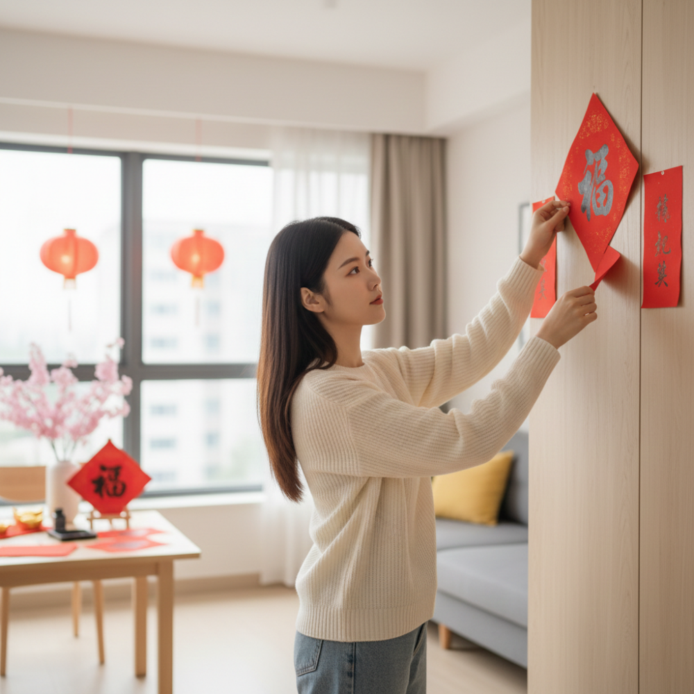 揮春沒有固定拆除時間，可在元宵節後取下或保留至下次大掃除，只要保持整潔，便能延續新年的好運與祝福。