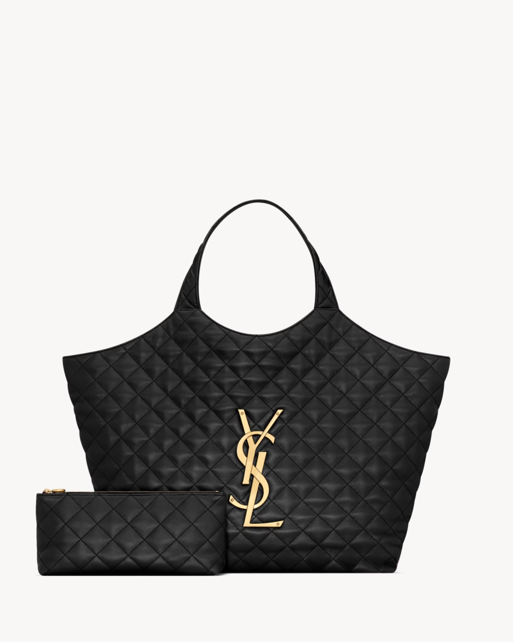 SAINT LAURENT Icare絎縫小羊皮超大型購物袋