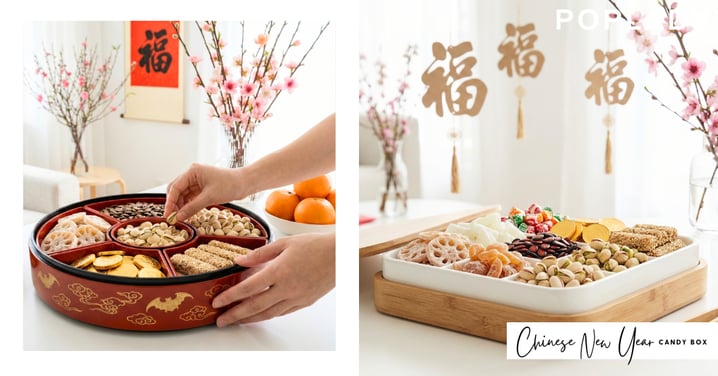 【新年全盒2026】全盒寓意與開運攻略｜必放「八甜」食物、挑選格數與禁忌全解析