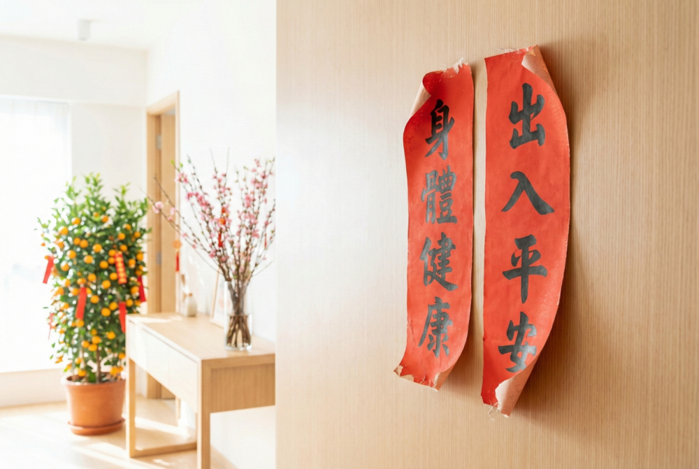 揮春若在年中自然破損或脫落無需補貼，只要清理乾淨，象徵好運已入屋、吉氣自然延續。