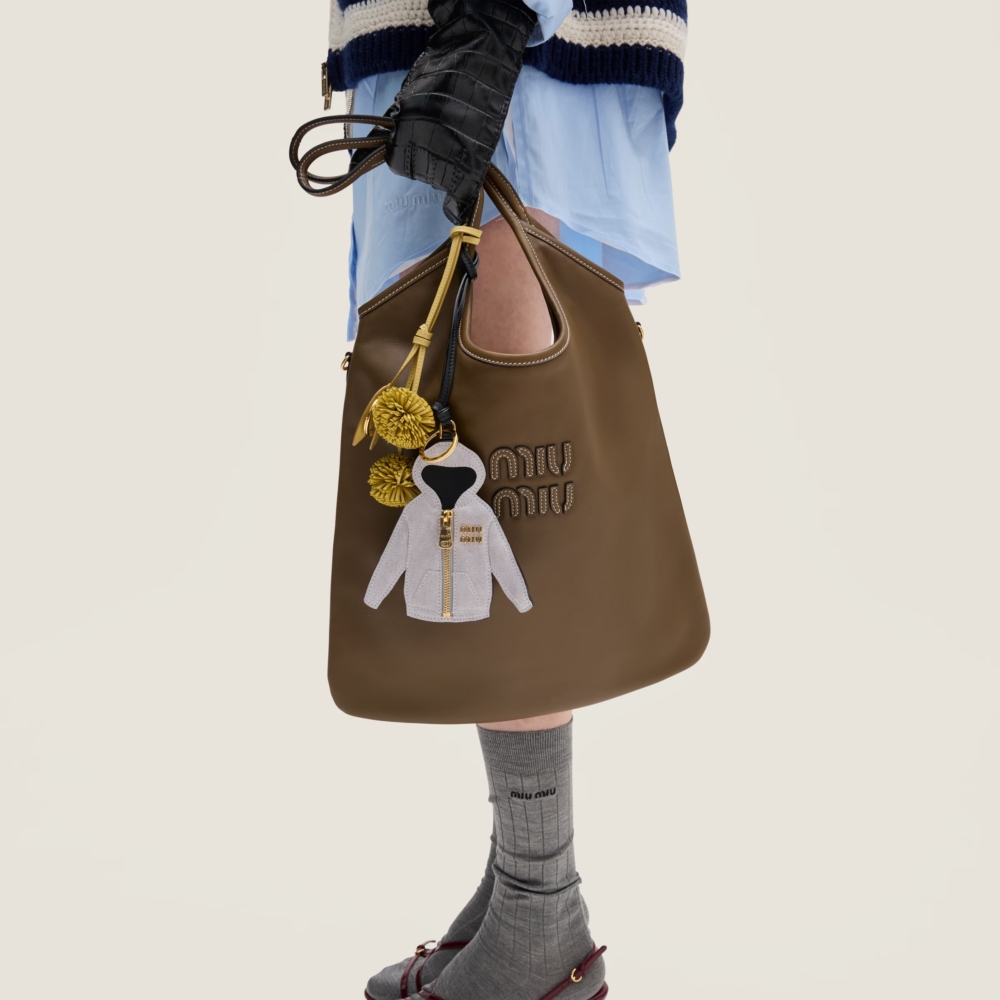 Miu Miu Trick leather keyring