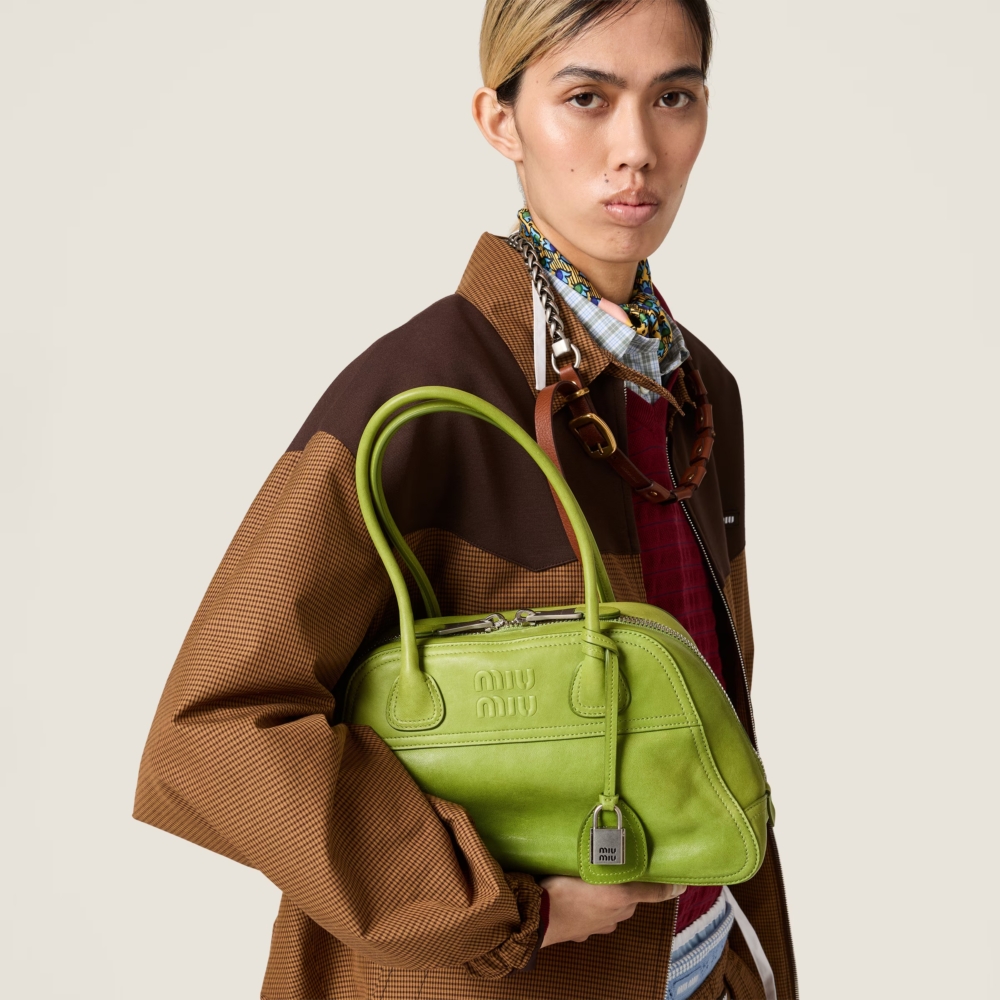 Miu Miu Vivant nappa leather bag