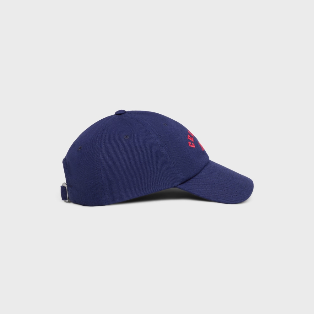 CELINE Richelieu Cap In Cotton Twill